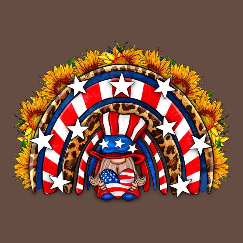 Usa Gnome Sunflower Rainbow Long Sleeve Tee by HRA Design Shop | Teevron