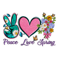 peace love springwith flowers and butterfly | Teevron