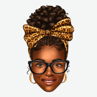 Afro Woman Messy Bun Urban Heavy Tee | Teevron