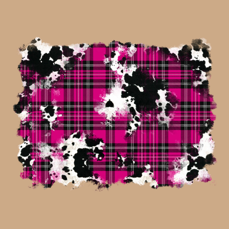 Pink Christmas Plaid Cowhide Pattern Background Vintage Hoodie by RanaPortraitStore | Teevron