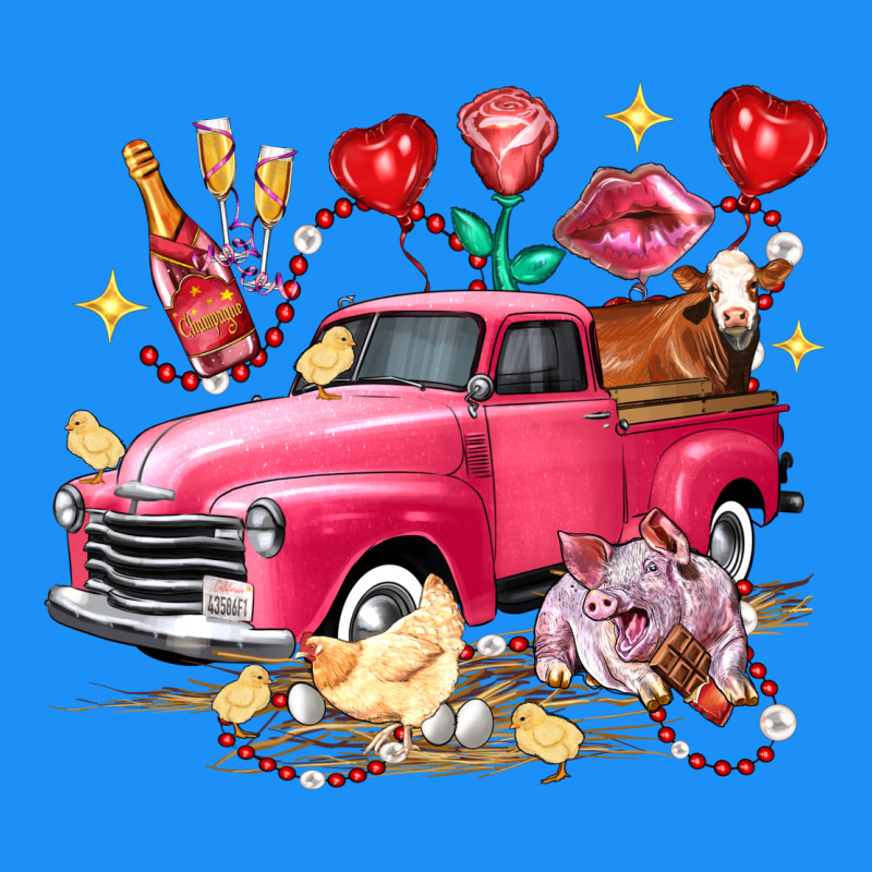 Valentine's Day Truck Farm Animals Classic Tee by FaDigitalArtStudio | Teevron