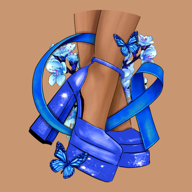 Colon Cancer Heels Heavyweight Hoodie by NancyCooperArtShop | Teevron