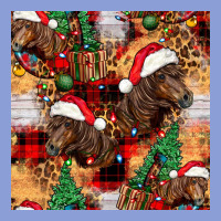 Christmas Horse Leopard Tartan Long Sleeve Tee | Teevron