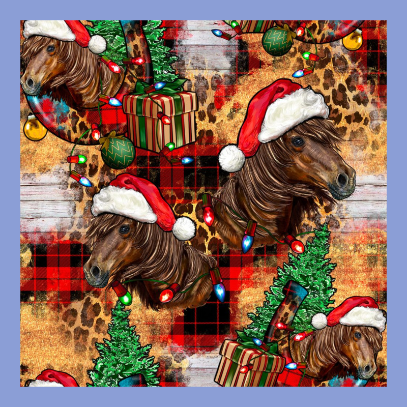 Christmas Horse Leopard Tartan Long Sleeve Tee by FaDigitalArtStudio | Teevron