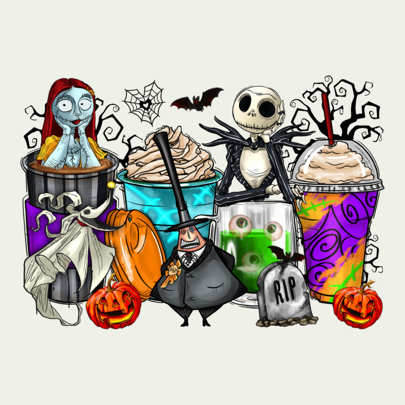 Halloween Cartoon Characters Coffee Cups Urban Heavy Tee by Zillion Design Studio | Teevron