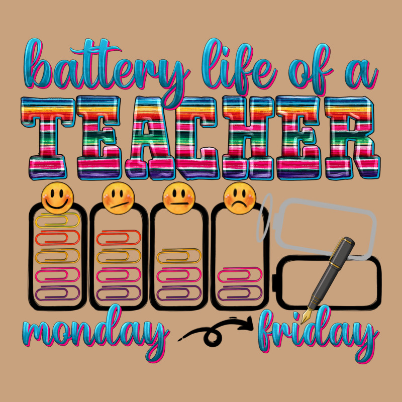 Battery Life Of A Teacher Vintage Tee by texasbilliewilder | Teevron