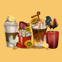 Coffee Cups Rooster Vintage Hoodie | Teevron