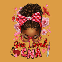 One Loved Cna Afro Messy Bun Urban Heavy Tee | Teevron