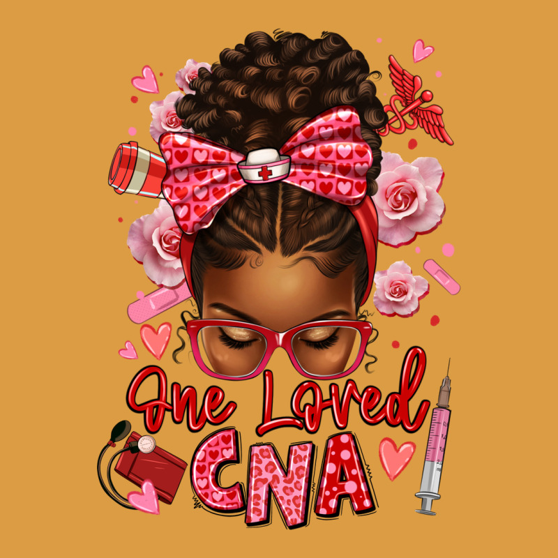 One Loved Cna Afro Messy Bun Urban Heavy Tee by texasbilliewilder | Teevron