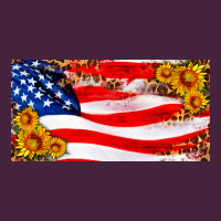 Usa Flag And Sunflower License Plate Long Sleeve Tee | Teevron