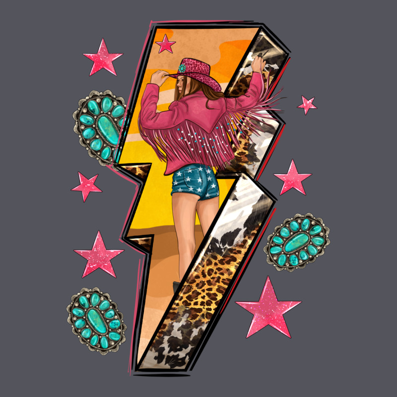 Cowgirl With Lightning Bolt Vintage Hoodie by texasbilliewilder | Teevron