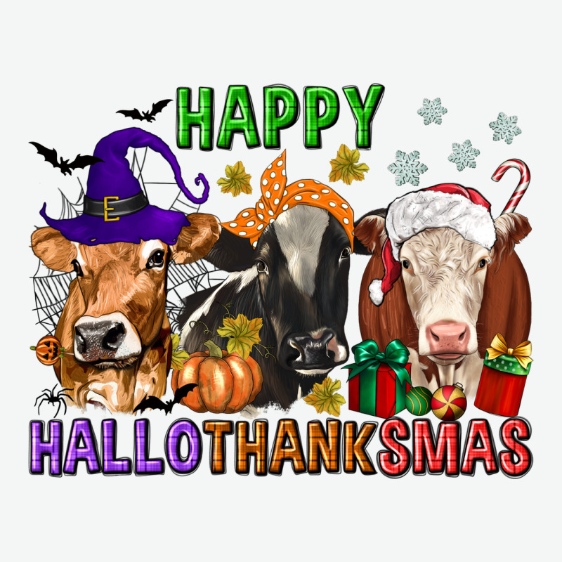 Happy Hallothanksmas With Cow Urban Heavy Tee by texasbilliewilder | Teevron