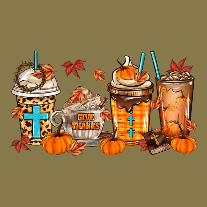 Give Thanks Coffee Cups Premium Hoodie by MaliasSmallBusiness | Teevron