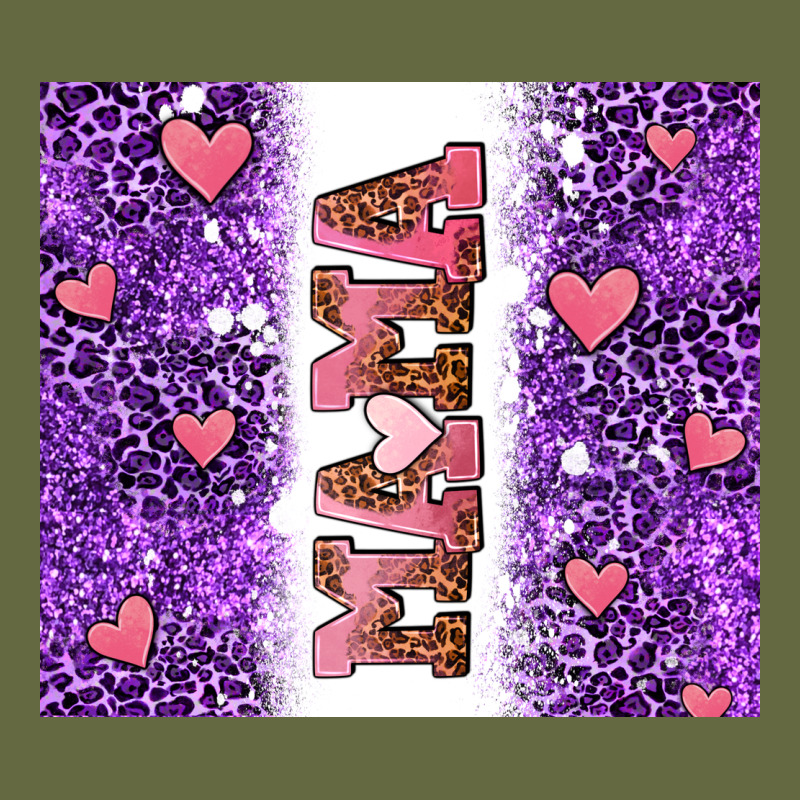 Purple Leopard Pink Mama Hearts Long Sleeve Tee by AdoDesignShop | Teevron