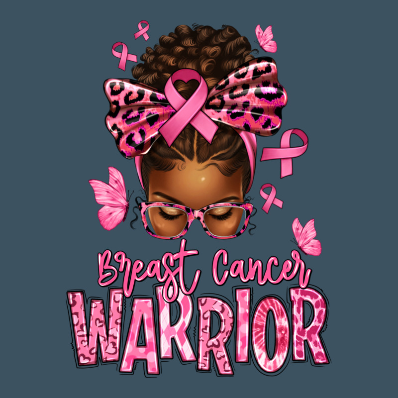 Brest Cancer Warrior Afro Messy Bun Urban Heavy Tee by texasbilliewilder | Teevron