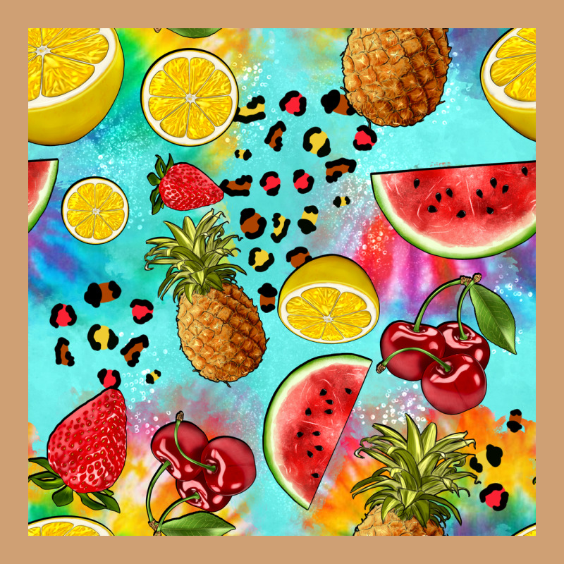 Fruits Tie Dye Seamless Pattern Vintage Tee by Zillion Design Studio | Teevron