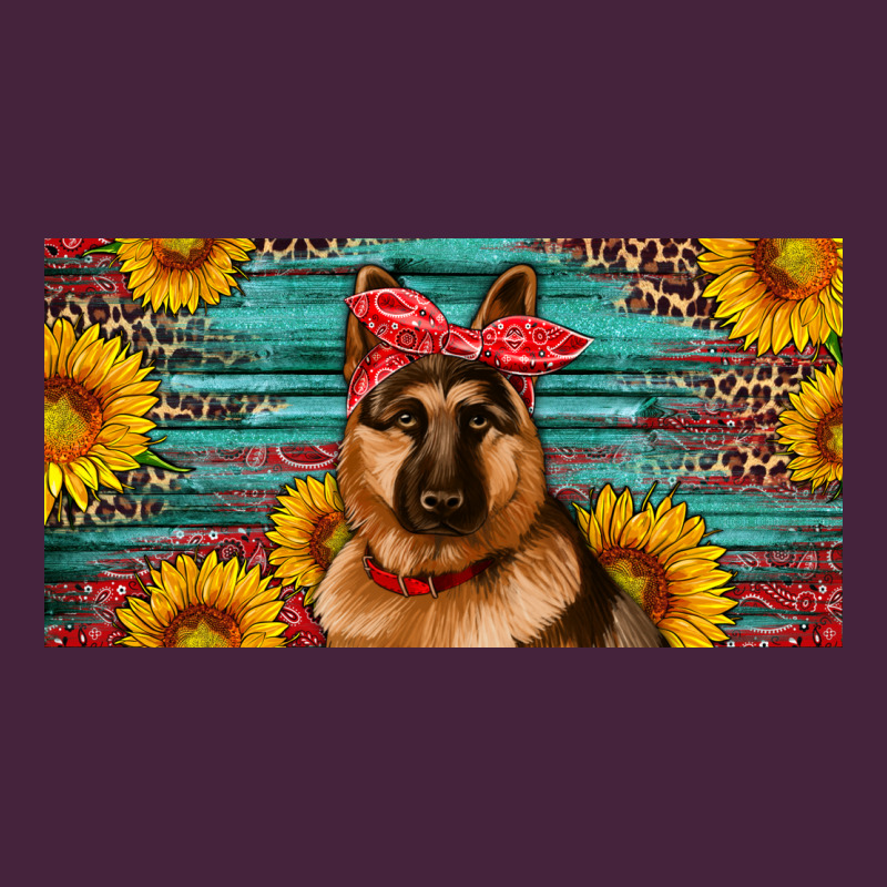 German Shepherd With Sunflowers License Plate Premium Tee by Artiststas | Teevron
