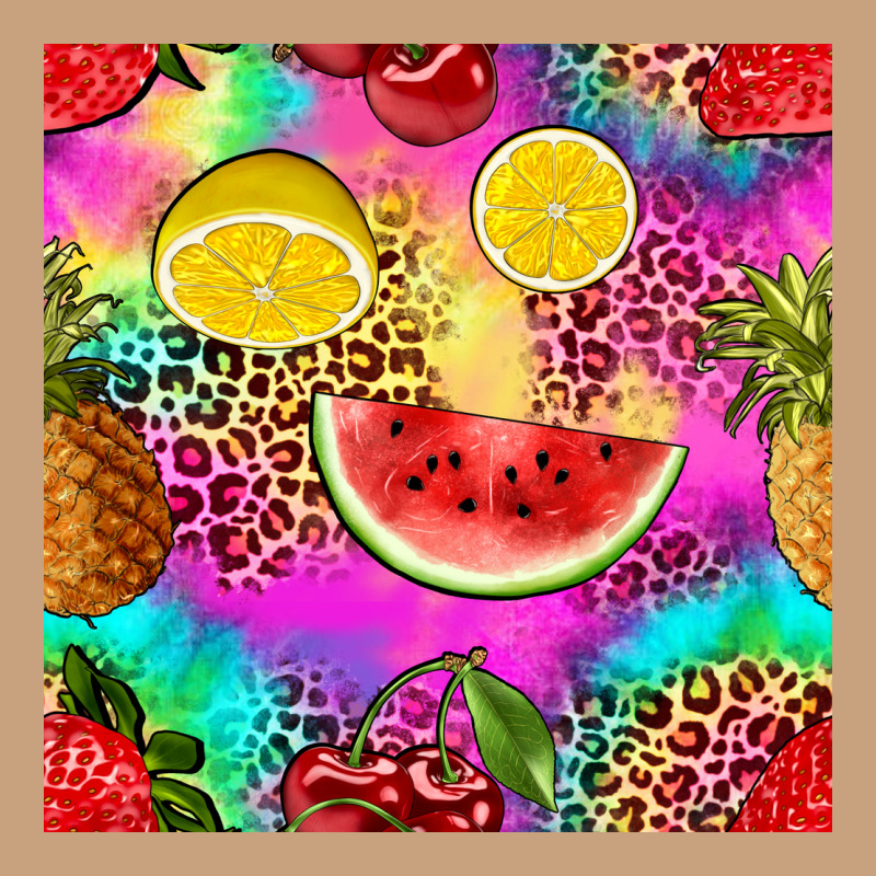 Fruits Leopard Tie Dye Seamless Pattern Vintage Tee by Zillion Design Studio | Teevron
