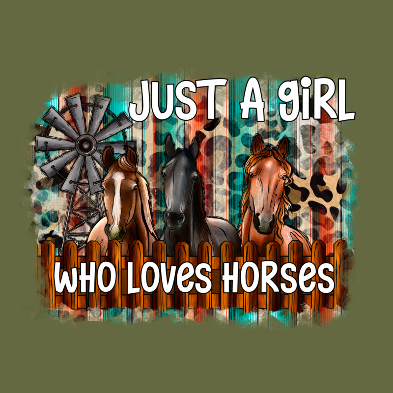 Just A Girl Who Loves Horses Long Sleeve Tee by CowhideDigitalArt | Teevron