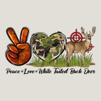 Peace Love White Tailed Buck Deer Heavy Core Tee | Teevron