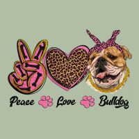 Peace Love Bulldog Urban Heavy Tee | Teevron