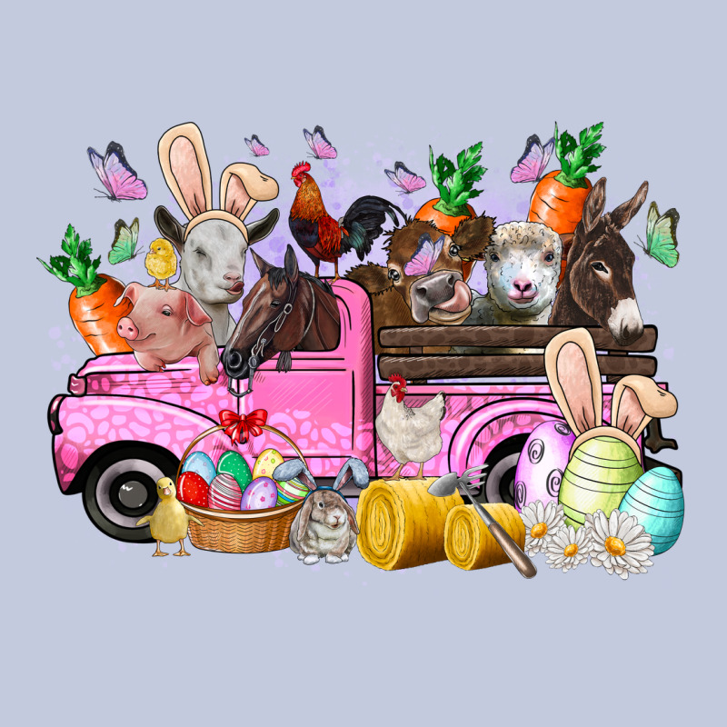 Easter Day Farm Animals Truck Long Sleeve Tee by RacoonDesign | Teevron