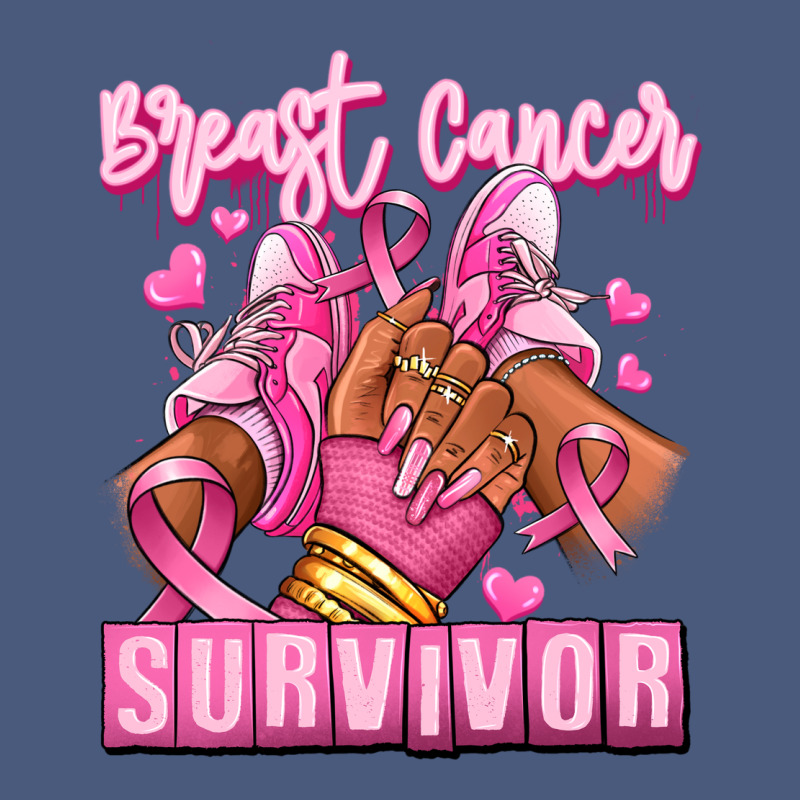 Breast Cancer Survivor Afro Girl Sneakers Vintage Hoodie by RanaPortraitStore | Teevron