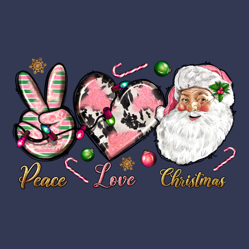 Pink Peace Love Christmas Heavyweight Hoodie by NancyCooperArtShop | Teevron