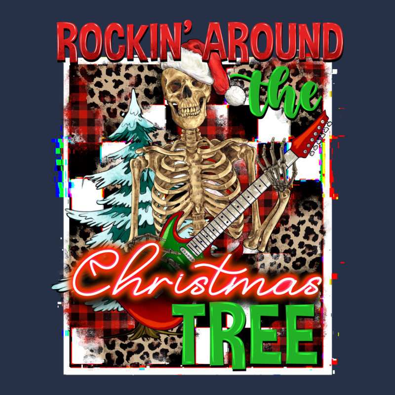 Rockin' Around The Christmas Tree Skeleton Premium Hoodie by NancyCooperArtShop | Teevron