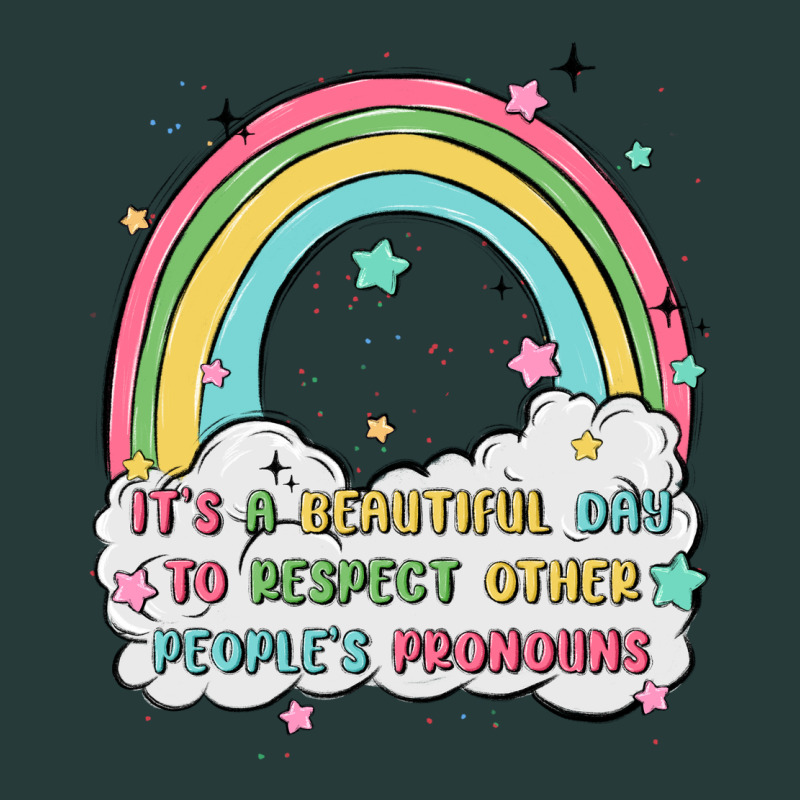 Beautiful Day To Respect Pronouns Premium Sweatshirt by MaliasSmallBusiness | Teevron