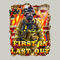 First In Last Out Firefighter Heavyweight Hoodie | Teevron