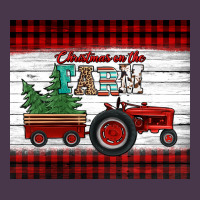 Christmas On The Farm Tractor Heavyweight Hoodie | Teevron
