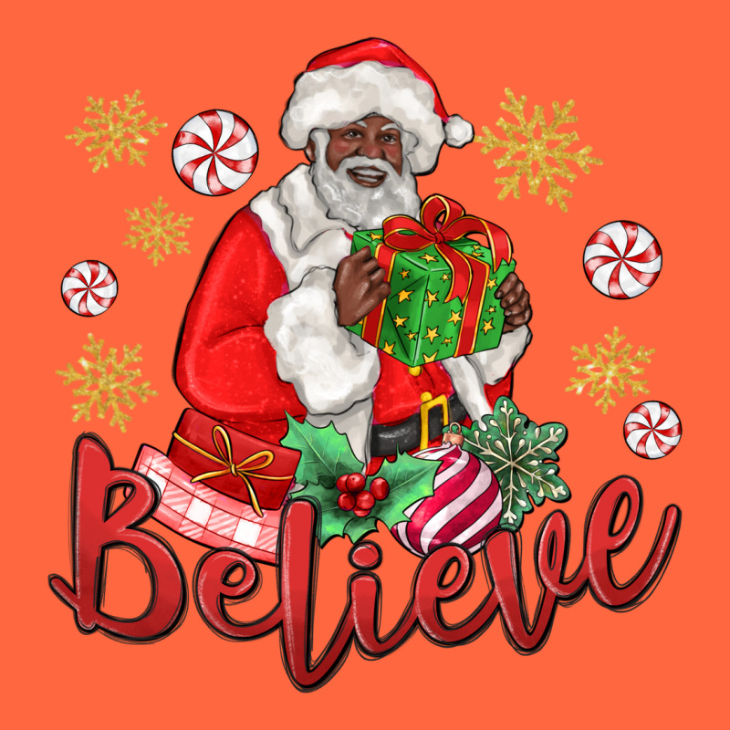 Believe Black Santa Christmas Premium Hoodie by MaliasSmallBusiness | Teevron