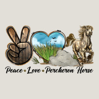 Peace Love Percheron Horse Heavy Core Tee | Teevron
