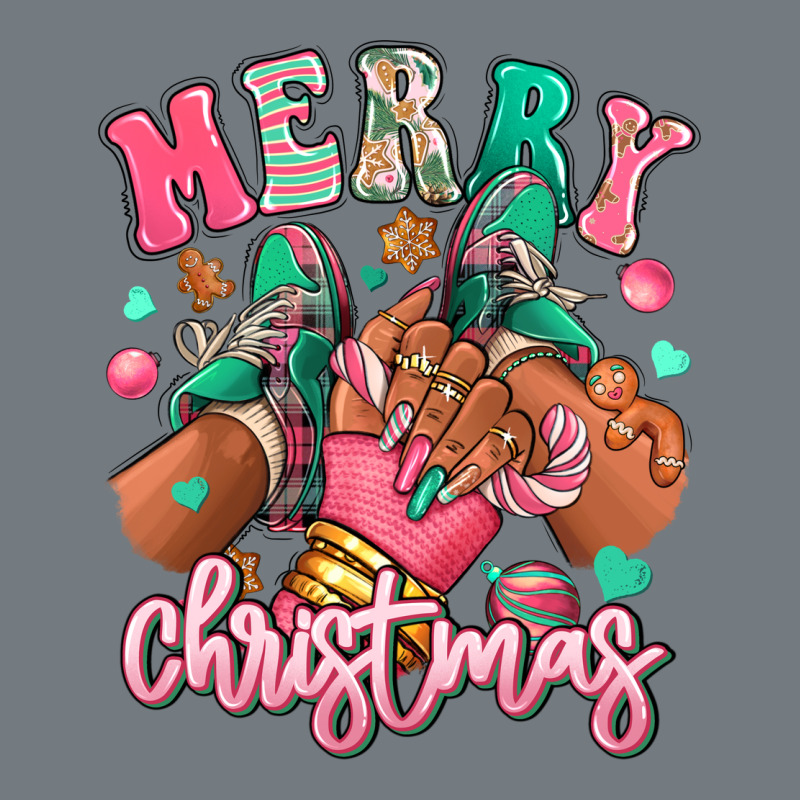 Pink Merry Christmas Black Girl Sneakers Heavyweight Sweatshirt by RanaPortraitStore | Teevron
