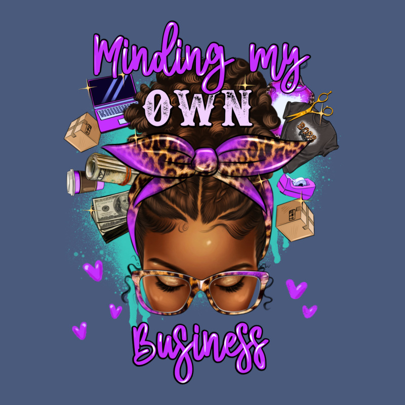 Minding My Own Business Afro Messy Bun Vintage Hoodie by texasbilliewilder | Teevron