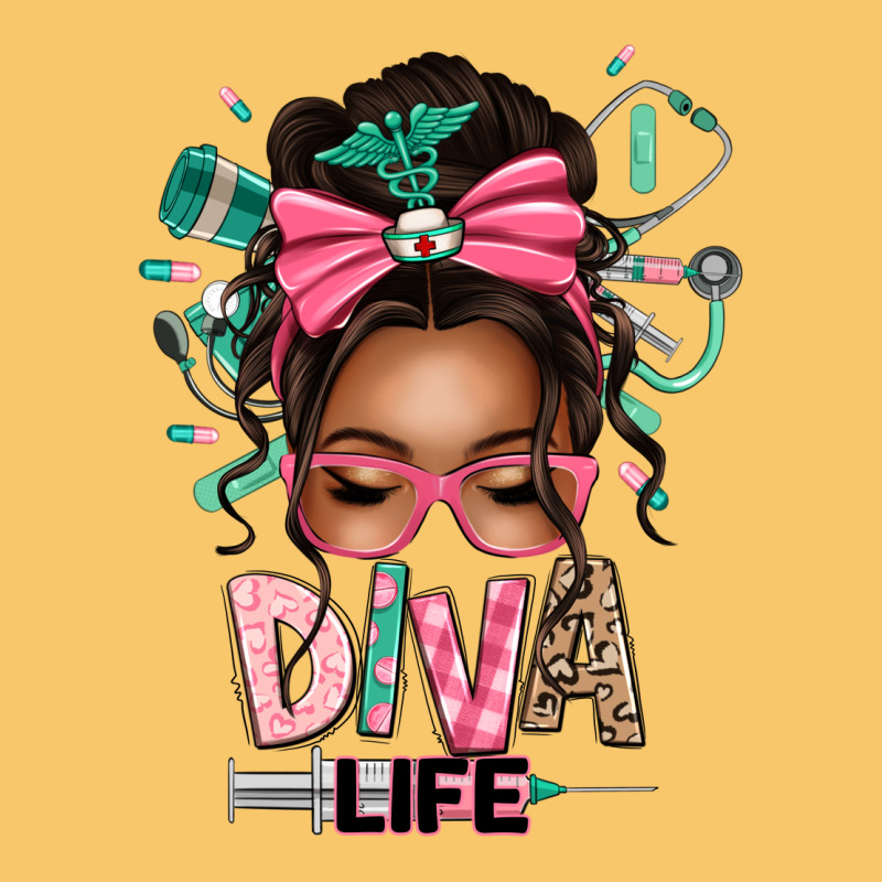 Afro Messy Bun Diva Life Vintage Hoodie by texasbilliewilder | Teevron
