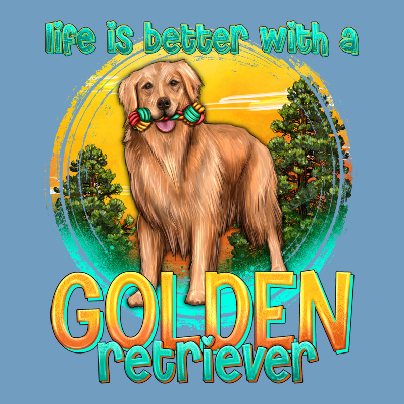 Life Is Better With A Golden Retriever Urban Heavy Tee by texasbilliewilder | Teevron