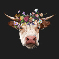 Hereford Cow With Floral Headband Classic Tee | Teevron