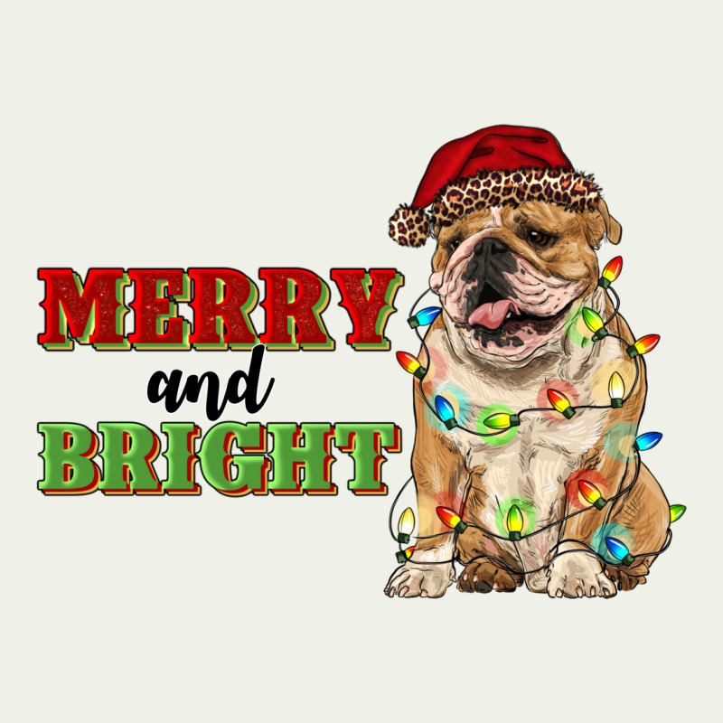 Merry And Bright English Bulldog Urban Heavy Tee by RanaPortraitStore | Teevron