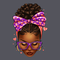 Sorority Colors Purple Carol Afro Messy Bun Woman Vintage Hoodie | Teevron