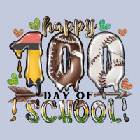 Happy 100 Day Of School American Football Baseball Long Sleeve Tee | Teevron