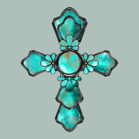 Western Turquoise Gemstone Cross Heavyweight Hoodie | Teevron
