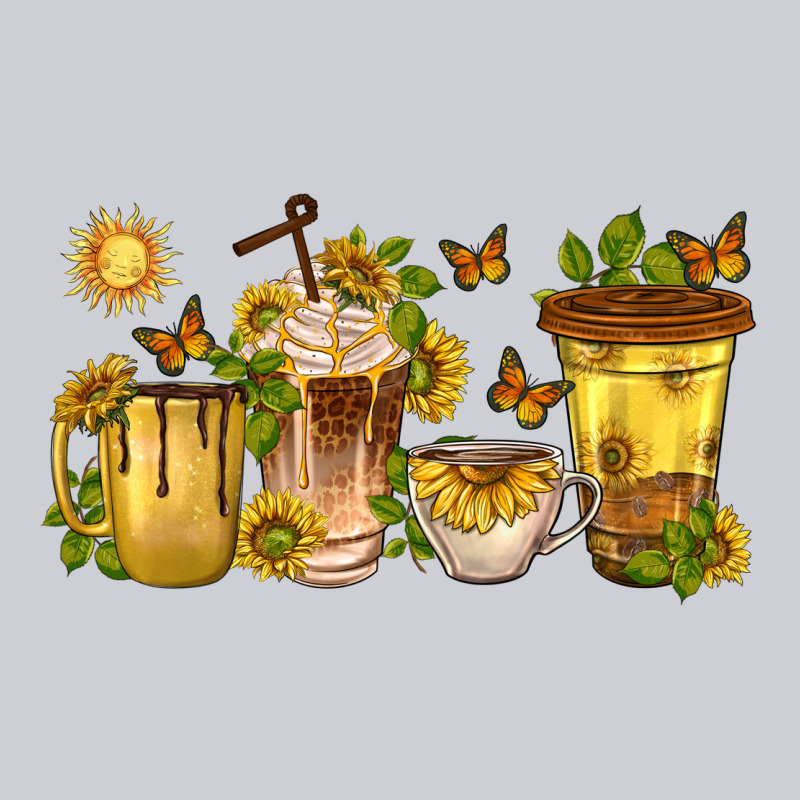 Sunflower Coffee Cups Heavyweight Sweatshirt by texasbilliewilder | Teevron
