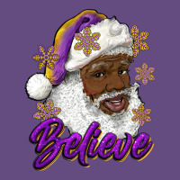 Believe Purple And Gold African American Santa Vintage Hoodie | Teevron