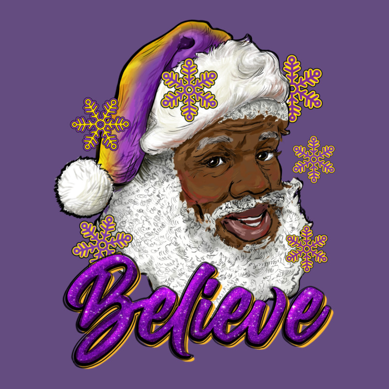 Believe Purple And Gold African American Santa Vintage Hoodie by RanaPortraitStore | Teevron