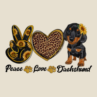 Peace Love Dachshund Urban Heavy Tee | Teevron