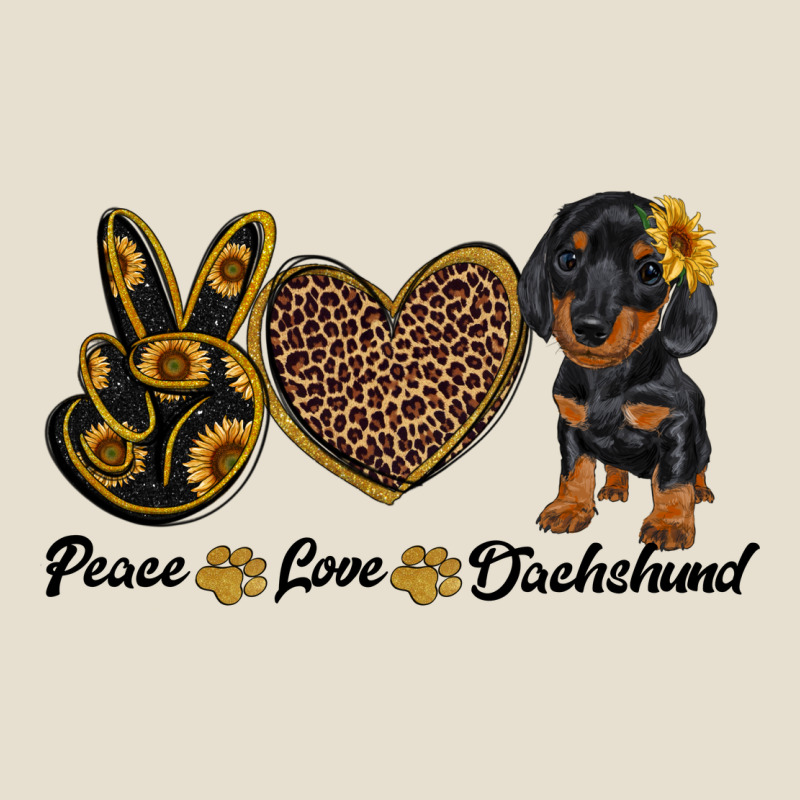 Peace Love Dachshund Urban Heavy Tee by RanaPortraitStore | Teevron
