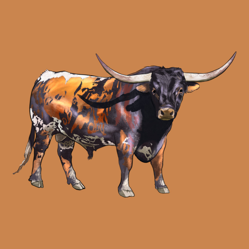 Texas Longhorn Bull Heavyweight Hoodie by LillyAllenDesigns | Teevron