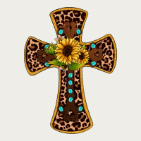 Leopard Gemstone Sunflower Cross Zipper Hoodie | Teevron